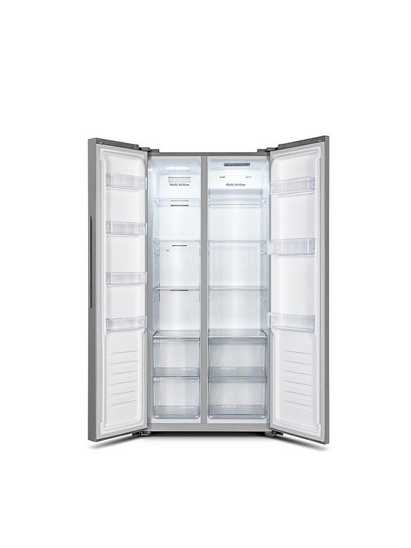 Fridgemaster MS83430ES 83cm Wide Side by Side, American Fridge Freezer - Silver - Image 3